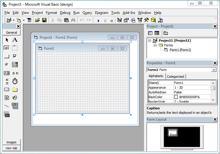 محیط کاری MDI در ویژول بیسیک